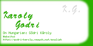 karoly godri business card